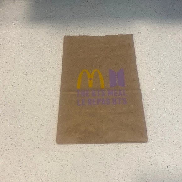 Rare find!! McDonald’s  BTS brown paper bag Collectors - Picture 1 of 6